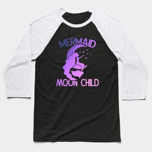 Mermaid Moon Child Baseball T-Shirt